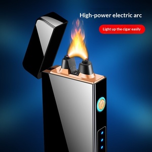 Briquet rechargeable 820 Type C, grande puissance, flamme puissante avec affichage de la batterie, écran tactile, design coupe-vent à arc - Product Image 3