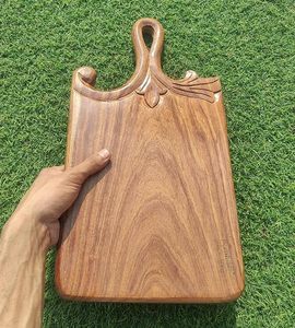 Juego de tablas de cortar de bambú ecológicas con ranura para jugos, perfecto para tareas de preparación de alimentos en la cocina, disponible para la venta. - Product Image 1