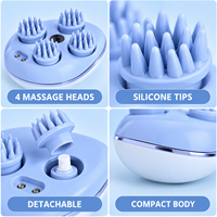 Mini masseur électrique intelligent pour la tête, massage du cuir chevelu, soulagement du stress, 3 modes, arrêt automatique après 10 minutes, USB Type C, portable, ABS+Silicone