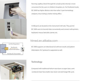 Analisador Hematológico Automático Completo Vet BC-5000 para Contagem e Diferencial de Sangue (CBC) de 5 Partes - Product Image 6