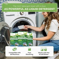60 Feuilles de Détergent Solide Biodégradable Écologique pour Adoucissant Textile avec Parfum Frais pour la Lessive