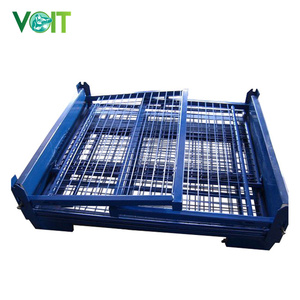 Công nghiệp kim loại có thể gập lại kho nặng thép dây lưới Pallet hộp - Product Image 3