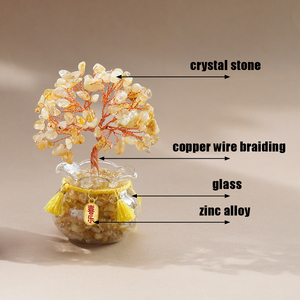 ต้นไม้เงินคริสตัลธรรมชาติรูปทรงตู้ปลา ซิทริน อเมทิสต์ ของตกแต่งบ้านตามหลักฮวงจุ้ย ขายส่ง - Product Image 3