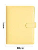 Cuaderno A5 Personalizable de Tapa Dura de Piel Sintética con Hojas Sueltas, 100 Hojas, Estilo Fresco para Estudiantes, Diario con Diseño de Dibujos Animados y Almacenamiento Desmontable