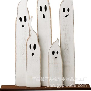 ของตกแต่งวันฮาโลวีนรูปผีไม้ งานฝีมือทำมือ ของประดับตกแต่งภายในบ้าน - Product Image 2