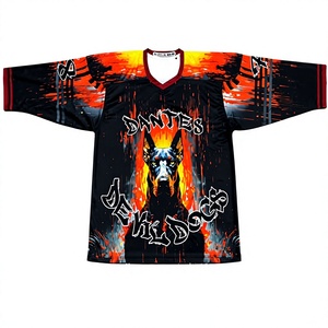 เสื้อฮอกกี้แบบซับลิเมชั่นสั่งทำพิเศษคุณภาพพรีเมียม Sibrin |   ผ้าตาข่ายโพลีเอสเตอร์ 100% เป็นมิตรกับสิ่งแวดล้อม ระบายอากาศได้ดี |   ชื่อ/หมายเลขทีมที่กำหนดเอง | - Product Image 1
