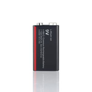USB Li-Ionen 9V Batterie mit Geringer Selbstentladung, 4 Jahre Haltbarkeit, 4 LEDs, 7,4V 500mAh mit Ladekabel - <span class=keywords><strong>2</strong></span> Stück (1er Pack) - Product Image 4
