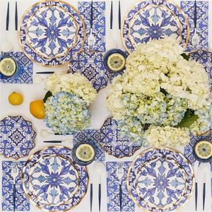 DAMAI New Design <b>Tea</b> <b>Party</b> Theme <b>Party</b> Disposable Paper Plate <b>Set</b> Hot Stamping Flower Shape Paper Plate for <b>Party</b> Supplies - Product Image 1