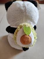 Poupée Panda en peluche super douce de 25 cm (8 pouces) avec fleurs multicolores, rembourrée en coton PP, cadeau d'anniversaire unisexe