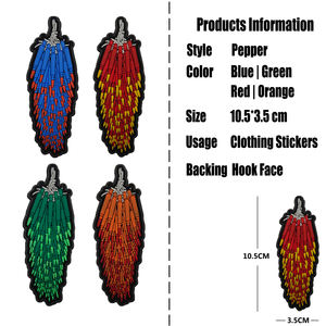 한 세트에 많은 총알 2D 고무 의류 라벨 가방 모자에 대 한 PVC 고무 총알 패치 DIY 바느질 어깨 가방 모자 셔츠 - Product Image 4