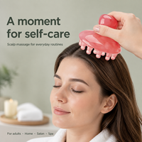 Masseur de cuir chevelu en résine, peigne de massage rond, brosse Gua Sha manuelle pour la tête et le corps, pour spa à domicile, salon, soins personnels et acheteurs en gros