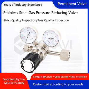 316 клапан газового регулятора высокого давления из нержавеющей стали с двойными манометрами, подходит для клапана промышленных газов - Product Image 2