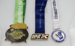 Médaille en métal personnalisée avec ruban <span class=keywords><strong>de</strong></span> cou et boîte cadeau, design unique, or, argent, bronze, idéale pour les événements, les marathons, la natation, le sport - Product Image 2