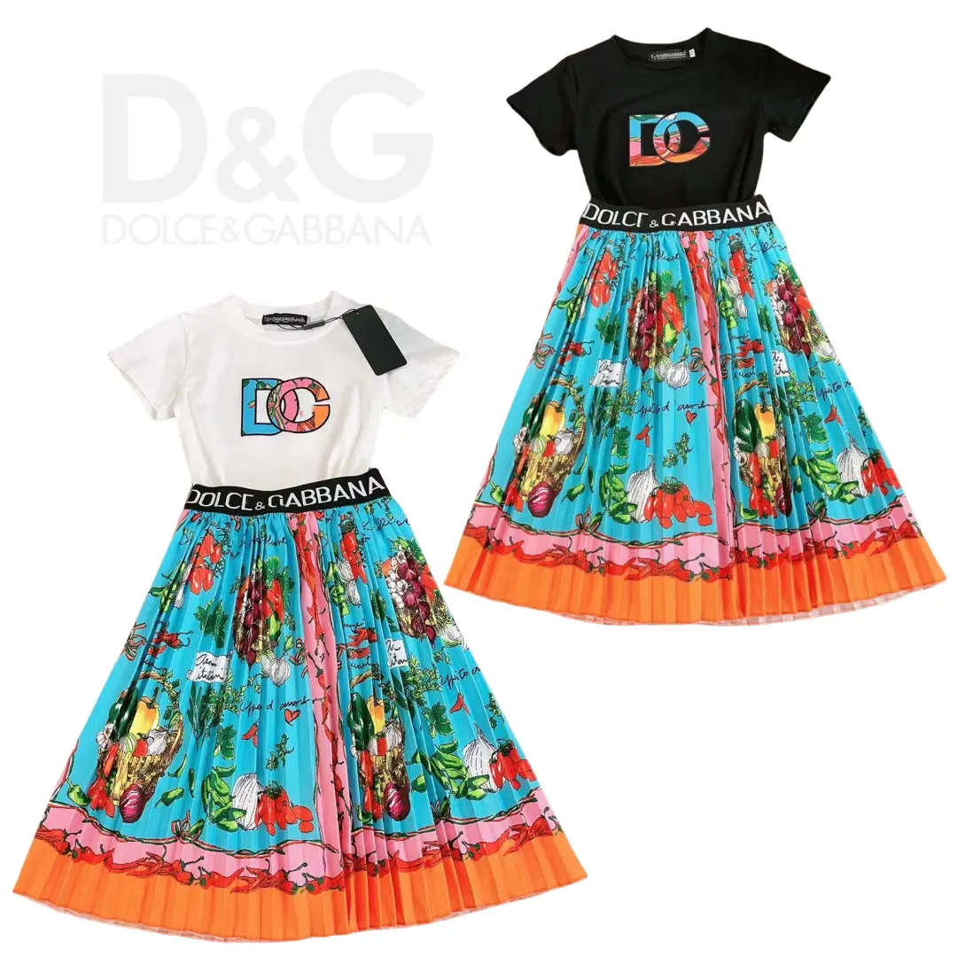 أزياء أطفال فاخرة للبيع بالجملة من RUNTEN لعام 2024 تنورات بناتي مصممة على الموضة للصيف