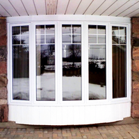 Ventana de Aluminio Blanca de 3 Paneles con Vidrio Templado, Estilo Clásico a Precio Económico