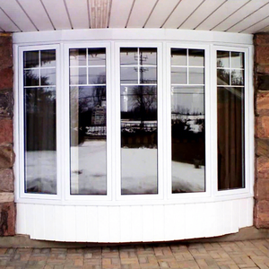 Fenêtre à <span class=keywords><strong>baie</strong></span> classique à prix abordable en aluminium blanc avec double vitrage trempé, 3 panneaux - Product Image 1