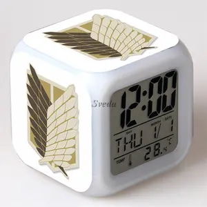 Grosir Serangan Di Titan Clock Thermometer Malam Kubus Bercahaya LED Digital Alarm Clock