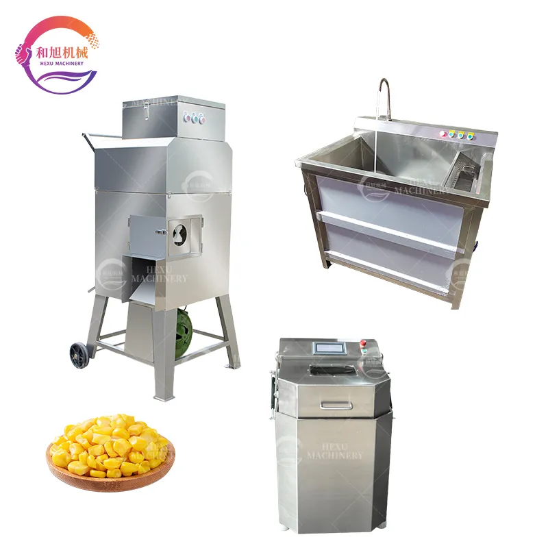 Linha de processamento de milho doce produto personalizável máquina de lavar grãos de milho máquina desidratadora de milho