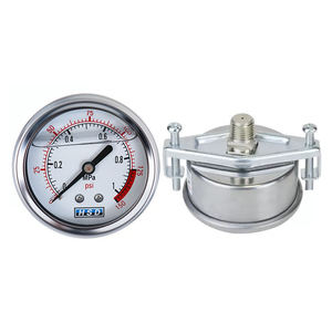 Manómetro <span class=keywords><strong>de</strong></span> cápsula con manómetro lleno <span class=keywords><strong>de</strong></span> aceite al vacío <span class=keywords><strong>de</strong></span> montaje lateral <span class=keywords><strong>de</strong></span> 2,5 pulgadas y 63mm con montaje inferior mecánico - Product Image 1