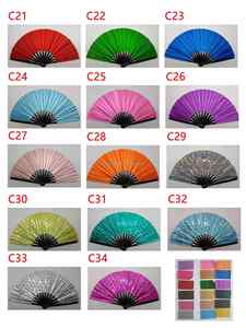 Abanico Plegable Grande de Bambú Holográfico Hecho a Mano de Alto Rendimiento de 33 cm, Abanico para Fiestas y Eventos con Funda - Product Image 2