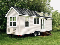 Maison modulaire mobile préfabriquée de luxe de 20 pieds, extensible, conteneurisée, à deux étages, type caravane, en acier, fabriquée en Chine