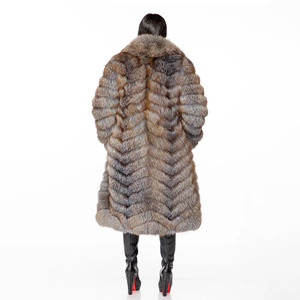Fabbrica di produzione maniche lunghe abbigliamento da donna in vera pelliccia cappotti invernali per ragazze - Product Image 2
