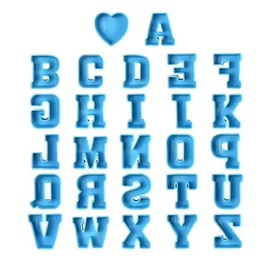 6,3 дюймов 26 букв алфавита формы DIY Большой силиконовые письмо форма для литья под давлением для силиконовые эпоксидной смолы литейных форм