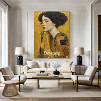 Décoration murale pour la maison, portrait de femme fait main, œuvre d'art texturée, peinture à l'huile sur toile, décoration pour la maison, hôtel, art mural décoratif