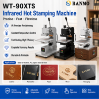 Mesin Hot Foil Stamping Inframerah BANMO WT-90XTS untuk Emboss Logo Kulit, Heat Press untuk Kayu, Kertas, PVC, Kemasan, Bersertifikasi CE