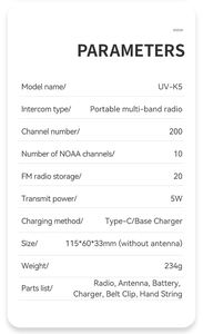 Ricetrasmettitore palmare multibanda Quansheng UV-K5 Dual Band per radioamatori - Product Image 3