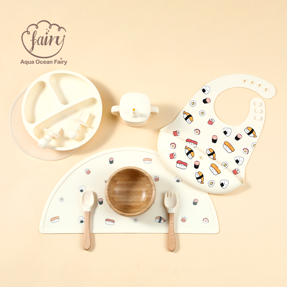 Ensemble d'alimentation pour bébé-blanc vanille