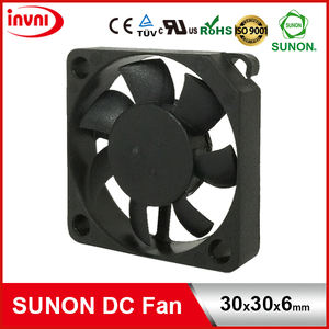 Ventilador de Flujo Axial Eléctrico SUNON de 12V CC sin Escobillas, con Rodamiento Vapo, Aspas de Plástico, Certificado TUV/CE, 30x30x6mm - Product Image 2