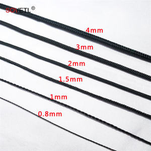 Cabo De Aramida Cor Preta Alta Resistência Resistente À Alta Temperatura Retardador De Chama De Combate A Incêndio De Segurança Aramida Corda Trançada - Product Image 1