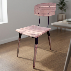 Silla de Comedor de Diseño Industrial y Vintage Indio, Ecológica, de Hierro y Madera de Mango, para Apartamentos y Villas - Product Image 3
