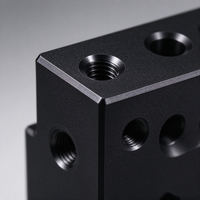 Base de support d'outillage en aluminium usiné CNC sur mesure, bloc de montage avec trous filetés, OEM
