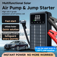 Nouveau Kit d'urgence 2026 : Démarreur de voiture solaire portable, Power Bank, Pompe à air, Batterie 8000 mAh, Booster de véhicule, Démarrage 1000A