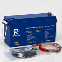 Batería Marina LiFePO4 de 12.8V 100Ah 200Ah 300Ah 400Ah, Compatible con Victron, para Barcos, Yates y Autocaravanas, de Fosfato de Hierro y Litio, 5000 Ciclos