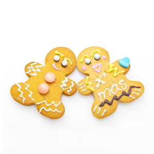Galleta con sabor a jengibre de dibujos animados Halal, venta al por mayor, encantadora forma de muñeco de nieve de Navidad, galletas de jengibre - Product Image 2