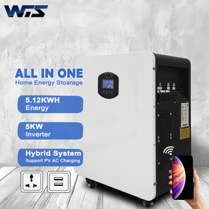 แบตเตอรี่สำรองพลังงานสำหรับบ้านแบบตั้งพื้น 5KWH 10KWH คุณภาพสูง พร้อมอินเวอร์เตอร์ แบตเตอรี่ลิเธียมไอออนโซลาร์ <span class=keywords><strong>Lifepo4</strong></span> 51.2V พร้อมล้อเลื่อน - Product Image 1