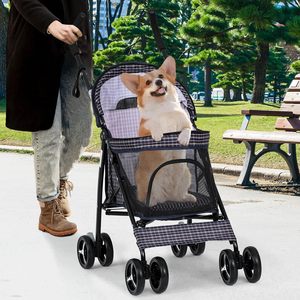 Carrito Plegable para Perros de 4 Ruedas, Personalizado, para Perros Grandes, Medianos y Pequeños, Carrito de Viaje Plegable para Mascotas - Product Image 5