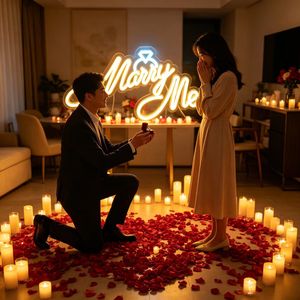 Letrero de Neón LED Flexible Romántico con la Frase 'Cásate Conmigo' <span class=keywords><strong>para</strong></span> Propuesta de Matrimonio, Decoración de Hogar y Centro Comercial, con Certificación CE - Product Image 3