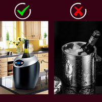 Nouveauté Refroidisseur à vin domestique électrique Température ajustée Aucun déversement Refroidisseur à vin pour boire