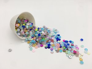 Kính sáng bóng khoan đáy phẳng với lỗ khoan thủy tinh pha lê màu lỗ giữa tay khâu khoan tự làm quần áo phụ kiện đám cưới - Product Image 3