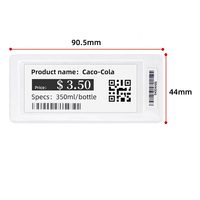 Stok Besar Pabrik Label Harga Elektronik Hipoink 90.5*44*12.9Mm Label Pribadi Layar 2.9 inci CR2450*2 Power ESL