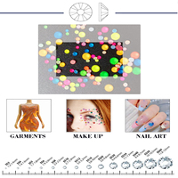Strass élégants en cristal pour la décoration d'ongles DIY et les accessoires de poupées, strass en verre pour chemises, porte-clés DIY