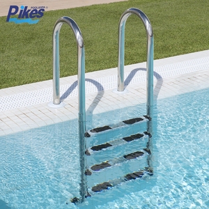 Pikes Vente en gros Équipement d'échelle de <span class=keywords><strong>piscine</strong></span> antidérapant 304/316 Acier inoxydable Caractéristiques Échelles de type bride en caoutchouc pour piscines - Product Image 2