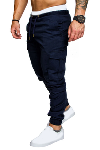 Pantaloni Jogger da Uomo Personalizzabili con Logo, Pantaloni Sportivi in Cotone con 6 Tasche Cargo - Product Image 6