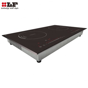 เตาแม่เหล็กไฟฟ้าแบบตั้งโต๊ะ พกพาสะดวก กำลังไฟ 2000 วัตต์ แรงดันไฟฟ้า 220-240 โวลต์ น้ำหนักเบา หัวเตาคู่ แบบแนวนอน - Product Image 4