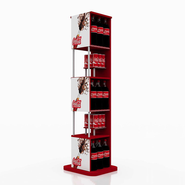 Customized Free Standing Stackable Supermarket Beverage Stand Bottle Juice Display Stand for Orange Juice — view 3