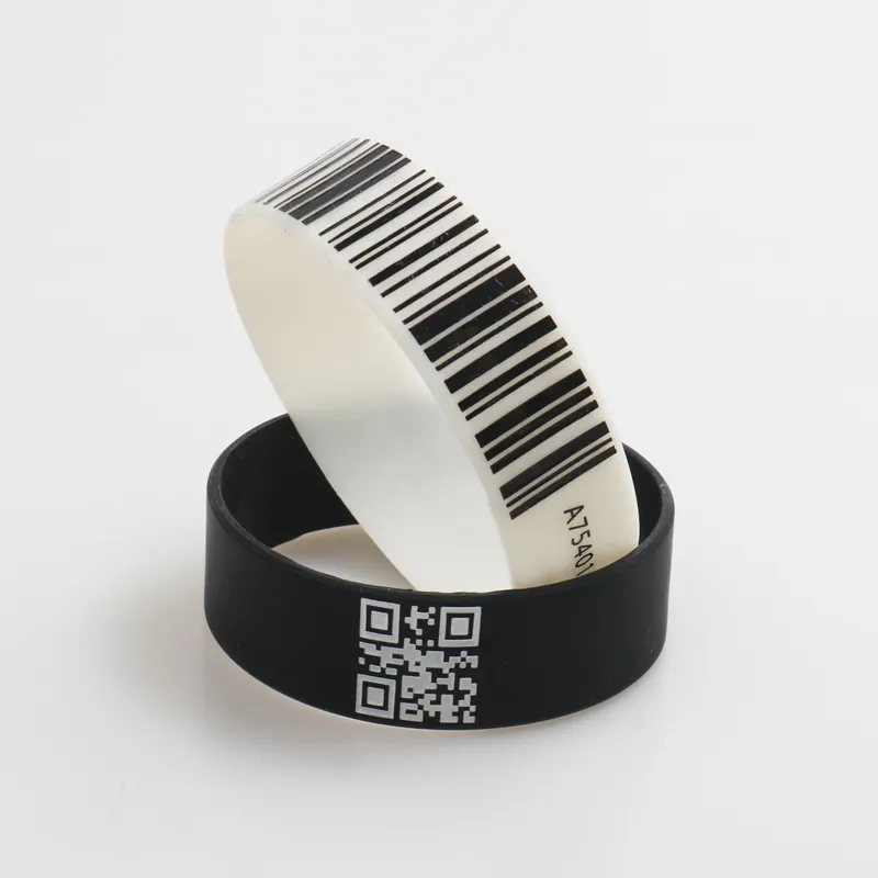 Custom Siliconen 1 Inch Polsbandje Voor Qr Code Maken Elastiekjes Zelf Siliconen Polsbandjes Aangepaste Promotionele Armbanden